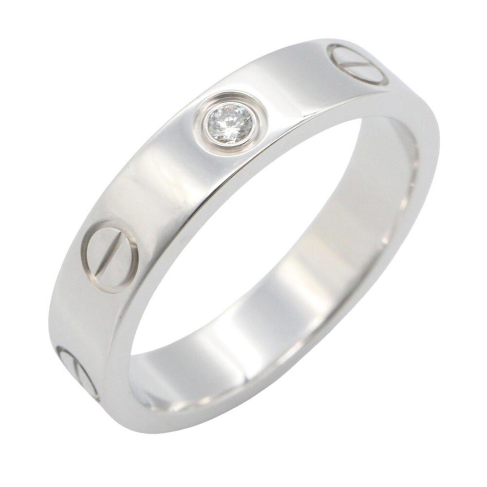 Cartier Mini Love Ring 1PD Ring, Jewelry, 18K White Gold (18KWG), Diamond, Me...
